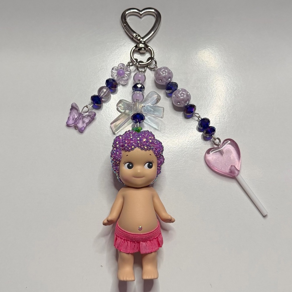 Sonny Angel Grape Bedazzled Keychain - Picture 8 of 8